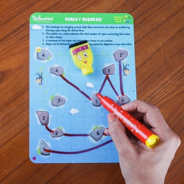 Boredom Buster Senior - Solve Puzzles and Math Challenges - Write and Wipe Activity Game For Kids Aged 6+ Years - Image 7