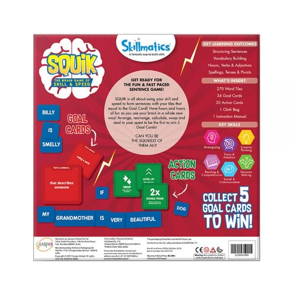 SQUIK The Sentence Edition - Fun & Fast Paced Educational Sentence Game for Kids - Image 2