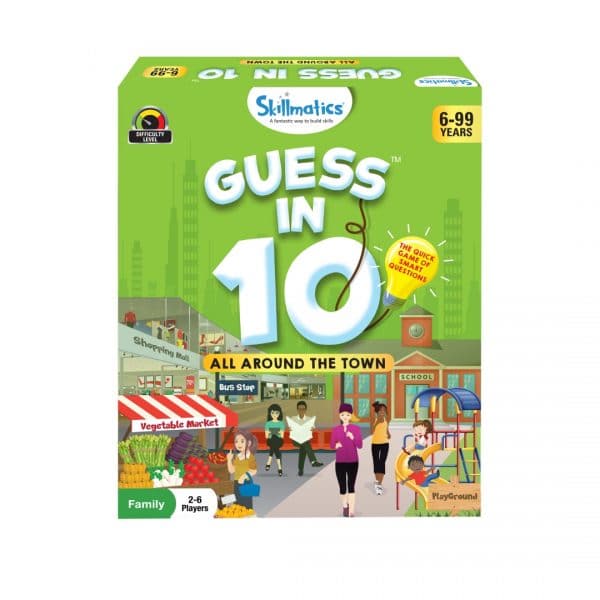 Skillmatics Card Game: Guess in 10 All Around The Town | Gift for 6+ Years | Quick Game of Smart Questions | For Outdoors, Travel & Family Game Night